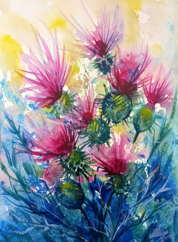 Thistles in Ochre