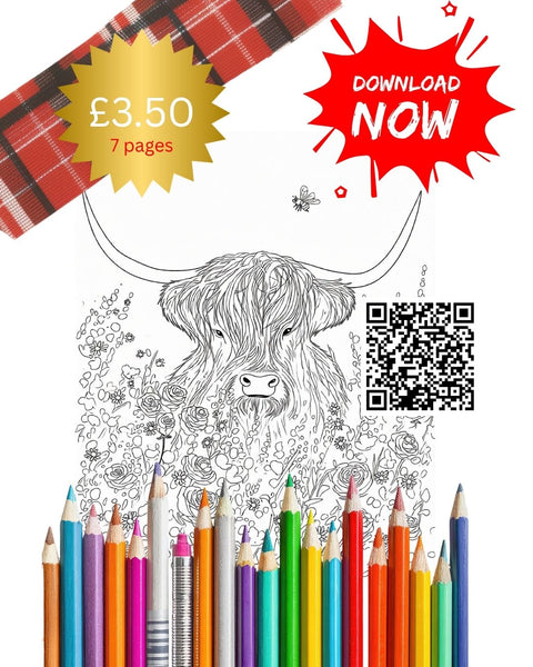 Scotland's Sketchbook - A Mindful Guide to Colouring Scotland DIGITAL PRODUCT