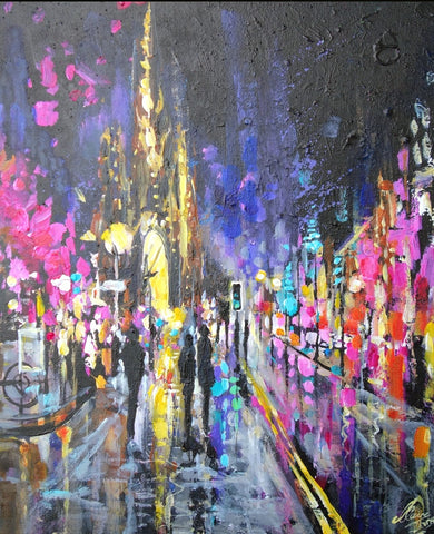 November Lights Edinburgh Original Painting