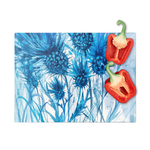 Blue Thistles - Chopping Board