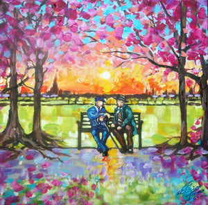 Evening Catch Up Original Painting