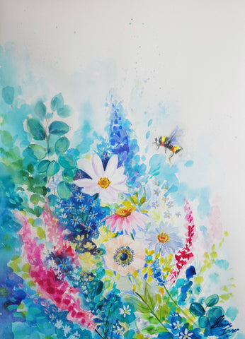 Garden Flowers Original Painting