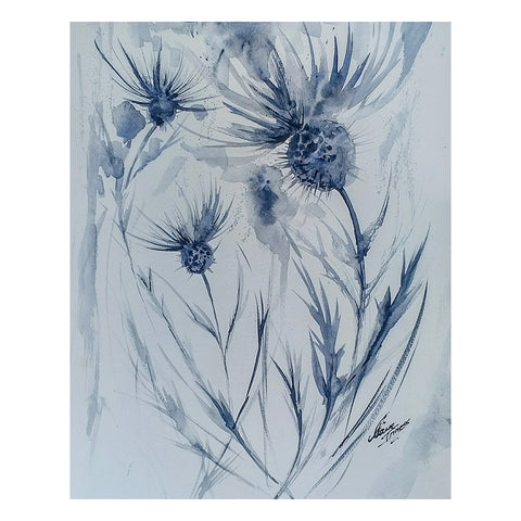 Grey Thistles - Signed Print