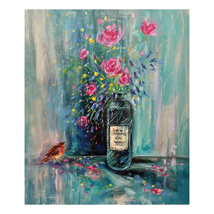 Robin With Harris Gin August - Signed Print