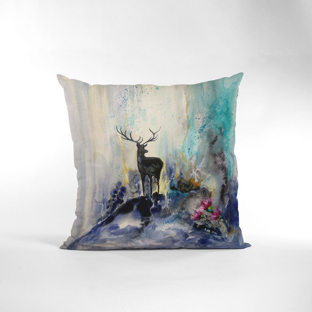 Stag and Thistles - Cushion