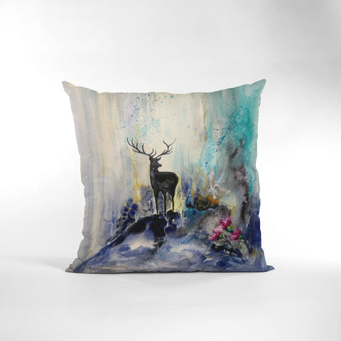 Stag and Thistles - Cushion