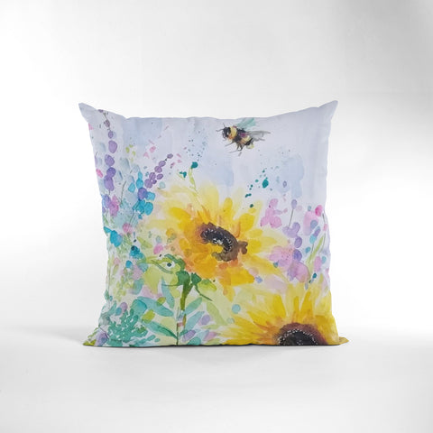 Sunflowers and Bee - Cushion