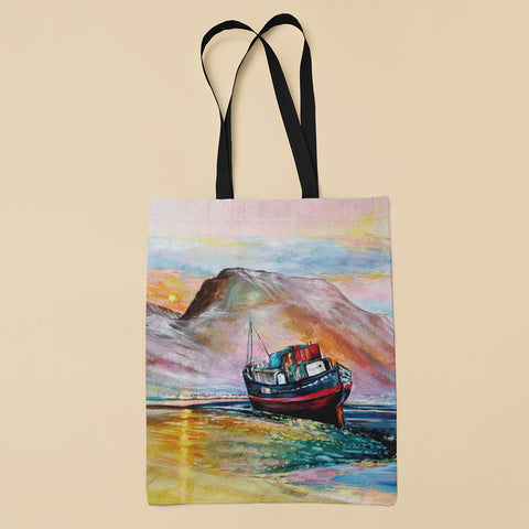 Sunset Shipwreck Caol - Tote Bag